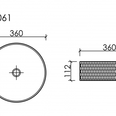 Умывальник CERAMICANOVA Cristal чаша накладная круглая 360 мм (цвет розовый) CN6061