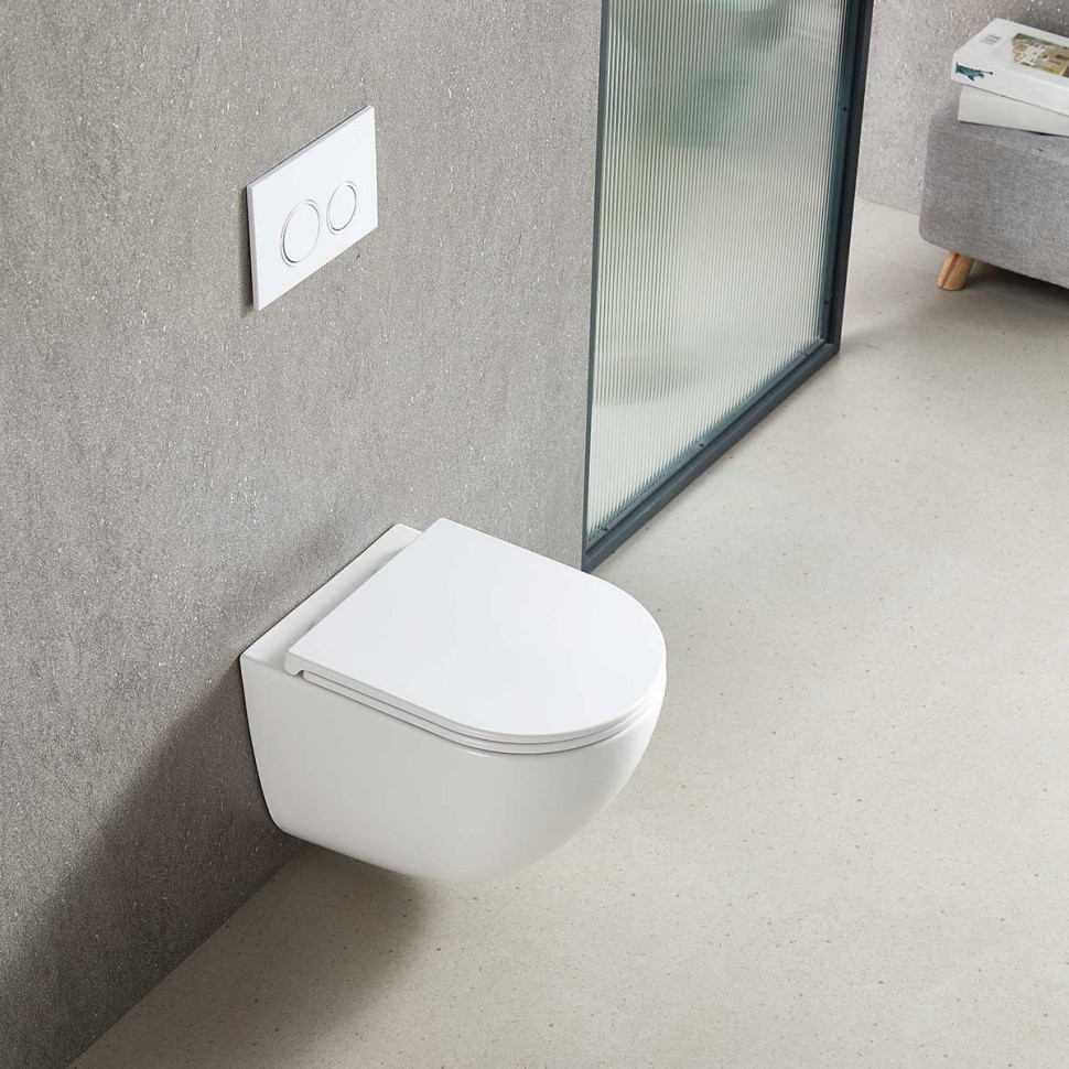 Унитаз подвесной Tornado Bien VT1-51T, цвет белый, ультратонкое soft-close сиденье