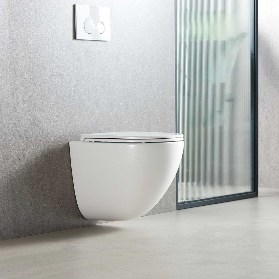 Унитаз подвесной Tornado Bien VT1-51T, цвет белый, ультратонкое soft-close сиденье