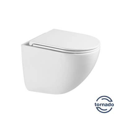 Унитаз подвесной Tornado Bien VT1-51T, цвет белый, ультратонкое soft-close сиденье