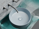 Умывальник CERAMICANOVA Element чаша накладная круглая 360 мм (цвет Серо-Голубой Матовый) CN6057MHL