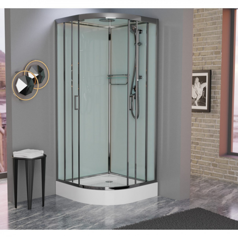 Душевая кабина Frank F409 М Brilliant 90x90 матовое стекло, 20078