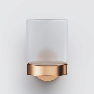 Стакан для зубных щеток настенный AM.PM X-Joy A85A34344 стеклянный, розовое золото