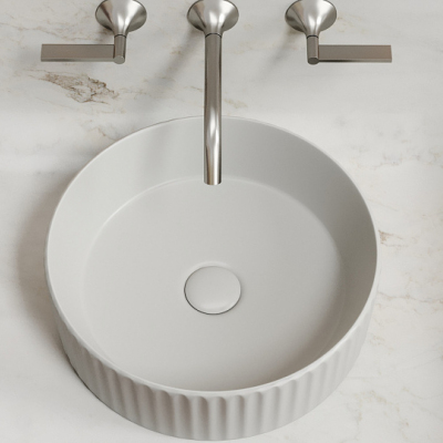 Умывальник CERAMICANOVA Element чаша накладная круглая 360 мм (цвет Серый Матовый) CN6057MSG