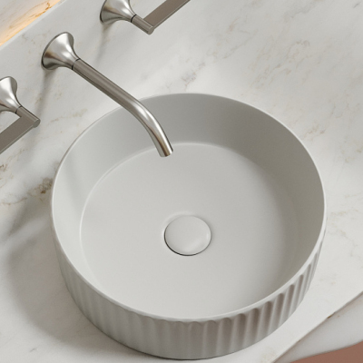 Умывальник CERAMICANOVA Element чаша накладная круглая 360 мм (цвет Серый Матовый) CN6057MSG