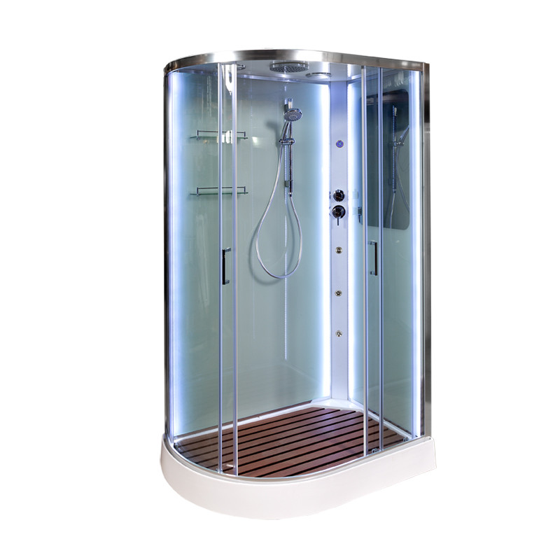 Душевая кабина DTO A 102 R LED с кнопкой и гидромассажем (120x80)